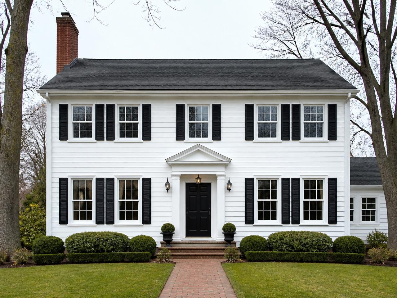 Colonial revival — full facade — after installation